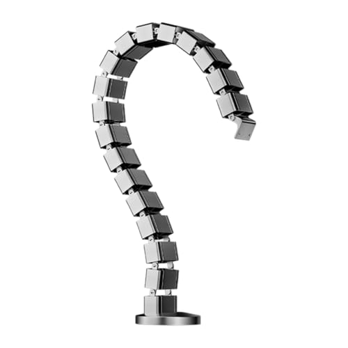 F Fityle Vertebrae-Kabelmanagement-Set, Kabelverdecker, platzsparend, Mehrzweck-Kabelrohr unter dem Schreibtisch für Konferenztische, Home Office, Silber von F Fityle