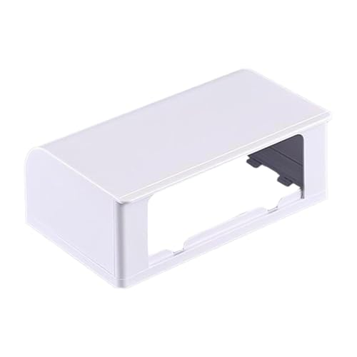 F Fityle Wasserdichte Steckdosenabdeckung 2-Gang-Buchsenabdeckung Wandsteckdose Frontplatte Panel Box, Weiß von F Fityle