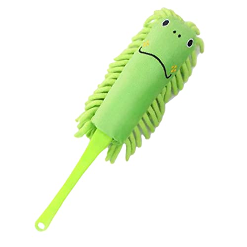 F Fityle Mikrofaser Staubwedel Bürste, Cartoon Dusting Brush Ausziehbar, Microfiber Duster Brush Abnehmbar, Kids Pretend Toy Brush für Fenster, Spielzeug, Küche, Büro, Computer, Möbel, GRÜN von F Fityle