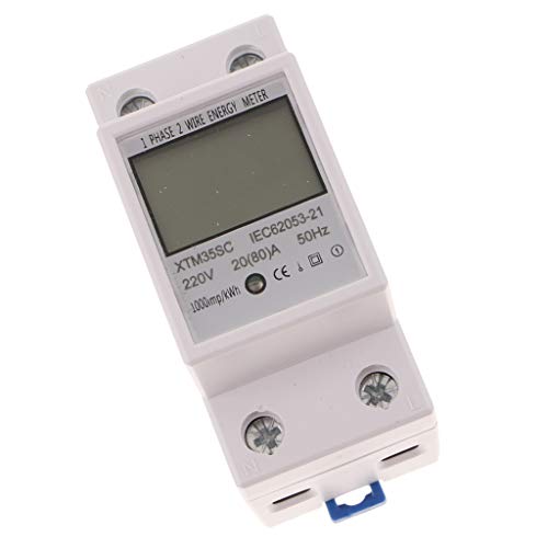 XTM35SC, 220V Einphasig Strom Zähler KWh Zähler LCD Digitaler Wechselstromzähler Tageszähler Drehstromzähler XTM35SC, 220V Einphasig Strom Zähler KWh Zähler LCD Digitaler Wechselstromzähler Tageszähler Drehstromzähler von F Fityle