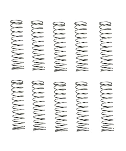 F-MINGNIAN-SPRING 10 Stück Edelstahl Druckfeder, kleine Spiralfeder, 0,8 mm Drahtdurchmesser x 4 mm Außendurchmesser * (5–50) mm Länge (Größe: 0,8 x 4 x 5 mm). von F-MINGNIAN-SPRING