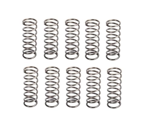 F-MINGNIAN-SPRING 10 Stück Edelstahl-Spiralfedern, 0,3 mm Drahtdurchmesser x 3 mm Außendurchmesser x 5–50 mm Länge (Größe 0,3 x 3 x 25 mm). von F-MINGNIAN-SPRING