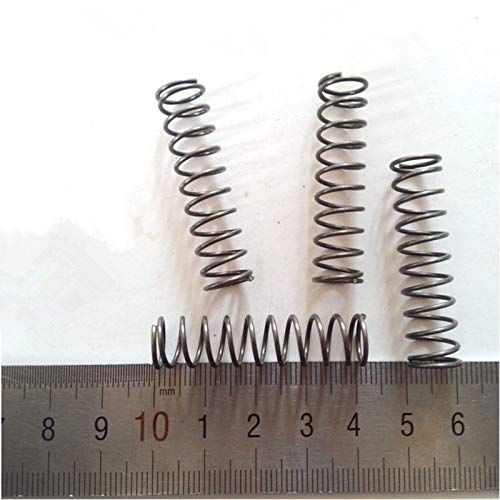 F-MINGNIAN-SPRING 10 Stück kleine Kompressionsfedern, 1 mm Draht-Durchmesser x 10 mm Außendurchmesser* (10-50) mm Länge, 1x10x25mm von F-MINGNIAN-SPRING