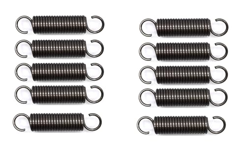 F-MINGNIAN-SPRING 10Pcs Außen-Ø 5 mm Kleiner Verlängerung Federstahl Zugfeder mit Haken Draht Dia 0.5mm Länge 15-60mm (Größe : 0.5 x 5 x 20mm) von F-MINGNIAN-SPRING