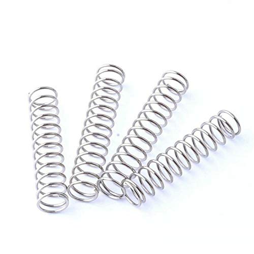 F-MINGNIAN-SPRING 5 x Druckfeder, weiß, verzinkt, Spannfederdraht, Durchmesser 1,2 mm, Hardware-Zubehör, Außendurchmesser 12 mm, 13 mm (Größe 1,2 x 13 x 60 mm) von F-MINGNIAN-SPRING