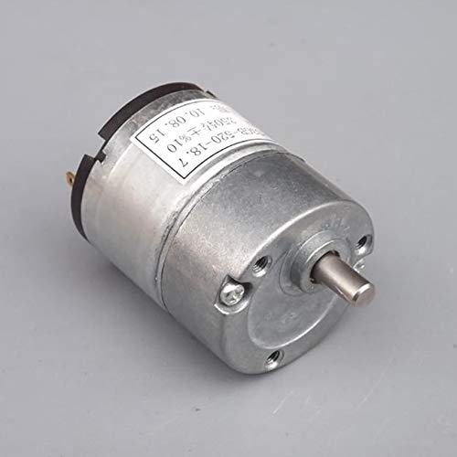 F-MINGNIAN-TOOL, 1 x 33 GB-520 DC Getriebemotor DC 6-12 V Reduktionsmotor Ganzmetallgetriebe Kohlebürste, positiver und negativer Motor 170-350 U/min, Schaftdurchmesser: 5 mm von F-MINGNIAN-TOOL,