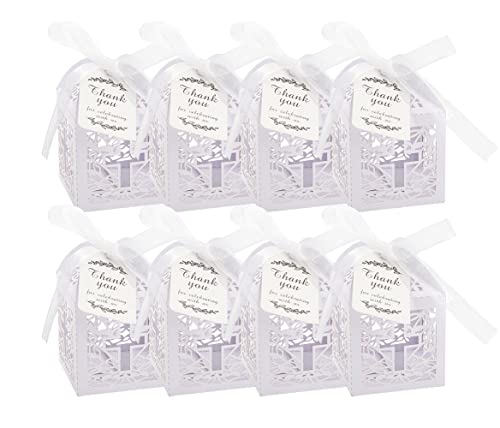 F Season 50 Stück Gastgeschenk Taufe Hochzeit Taufe Gastgeschenk Geschenkbox Kartonage Schachtel mit 50 Stück THANK YOU-Geschenkanhänger mit Bändern F Season 50 Stück Gastgeschenk Taufe Hochzeit Taufe Gastgeschenk Geschenkbox Kartonage Schachtel mit 50 Stück THANK YOU-Geschenkanhänger mit Bändern von F Season