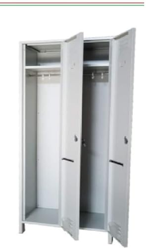 Geräumiger Umkleidespind 2 Abteile Tiefe 34 cm Metallspind Garderobenspind Spind von F T