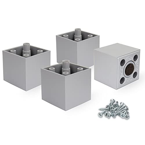 F!XBL Möbelfüße Verstellbar Möbelbeine 5 cm hoch mit Filzgleiter Modell Cuba Möbelfüße Grau Eckig 4er Set F!XBL Möbelfüße Verstellbar Möbelbeine 5 cm hoch mit Filzgleiter Modell Cuba Möbelfüße Grau Eckig 4er Set von F!XBL