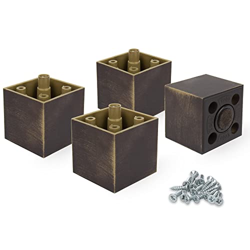 F!XBL Möbelfüße Verstellbar Möbelbeine 5 cm hoch mit Filzgleiter Modell Cuba Möbelfüße Rustik Gold Eckig 4er Set F!XBL Möbelfüße Verstellbar Möbelbeine 5 cm hoch mit Filzgleiter Modell Cuba Möbelfüße Rustik Gold Eckig 4er Set von F!XBL