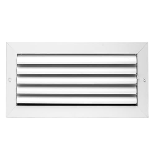 Deckendiffusor mit gebogener Klinge und Multi-Shutter-Dämpfer, einstellbare Luftstromregelung, langlebiges Aluminium-Design, einfache Installation für HLK-Systeme (15,2 x 15,2 cm, 1 von F and L Aluminum Parts