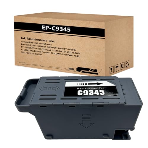 F-ink C9345 Wartungsbox, kompatibel mit C12C934591 Ink Maintenance Box, funktioniert mit Pro ET-5800 ET-5880 ET-5850 ET-16600 ET-16650 ST-C8000 L15150 L15160 Drucker von Fink