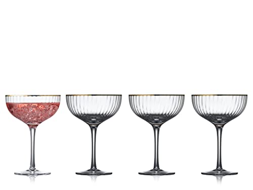 F og H of Scandinavia Lyngby Glas - Palermo Cocktailglas 31 cl Gold 4 Stück von F og H of Scandinavia