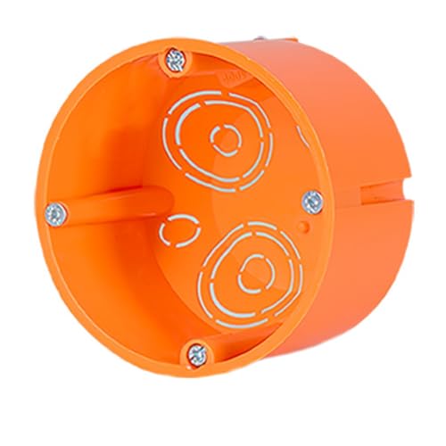 F-tronic 10 Stück Hohlwand Abzweigdosen E119 Schwarz, nicht wasserfest, mit Unterputzdosen, Kunststoff, Ø 74mm, 50mm tief von F-tronic