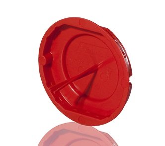 100 Signaldeckel für Schalterdosen Durchmesser 60 mm Kunststoff rot von F-tronic