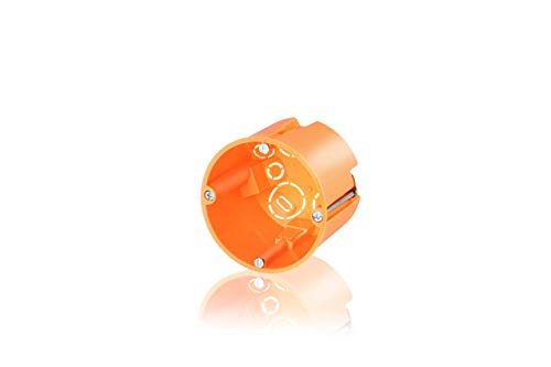 Hohlwanddose mit Metallkrallen orange 61mm tief Fräsloch 68mm (10 Stück) von F-tronic