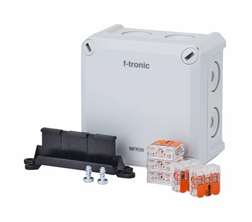 f-tronic FR-Abzweigkasten NFK08gr-K4, IP66, grau, NEPTUN Compact (85 x 85 x 54mm) von F-tronic
