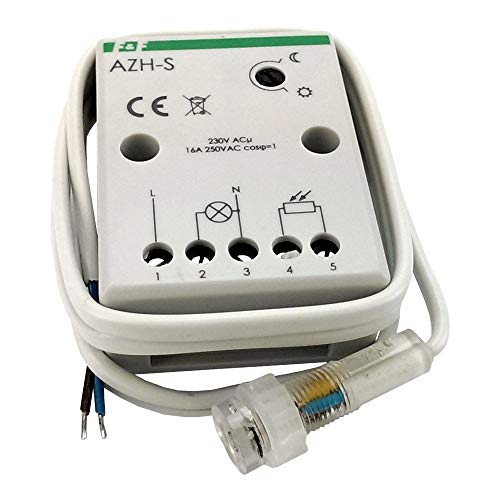 Dämmerung Schalter m.Licht Sensor m.hermet Sonde Ø10 230V 16A AZH-S F&F 1030 von F&F