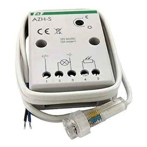 Dämmerungsschalter m.Licht Sensor m.hermetische Sonde Ø10 12V 16A AZH-S F&F 0156 von F&F