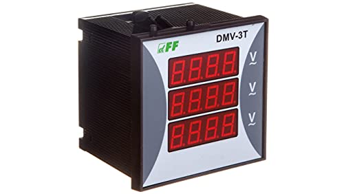 Voltmeter 3-Phasen Digital modular 100-300V AC Genauigkeit 0,5% TrueRMS DMV-3T von F&F