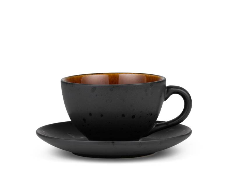 BITZ Tasse mit Untertasse 0,24 Liter in Farbe schwarz/amber BITZ Tasse mit Untertasse 0,24 Liter in Farbe schwarz/amber von F&H