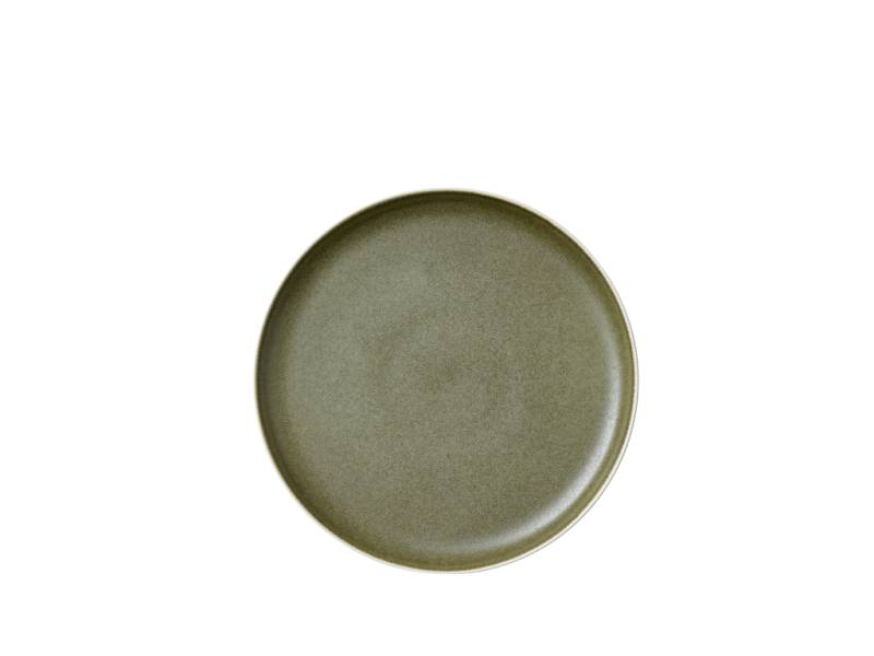 F&H Lunchteller STUDIO ROUND NORTH in Farbe Matte white/Matte moss von F&H