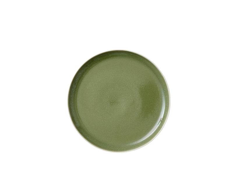 F&H Lunchteller STUDIO ROUND NORTH in Farbe Matte white/Shiny moss von F&H