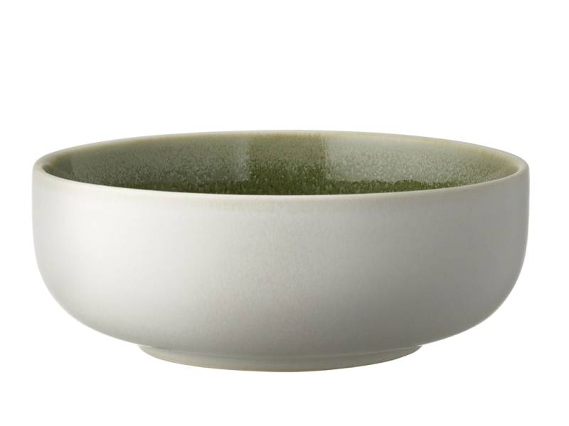 F&H Schale STUDIO ROUND NORTH in Farbe Matte white/Shiny moss von F&H