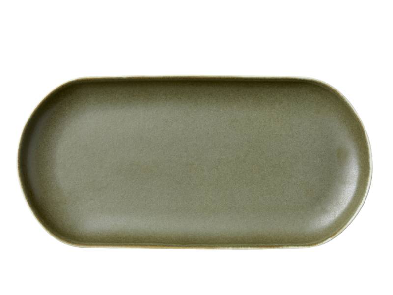 F&H Servierschale STUDIO ROUND NORTH in Farbe Matte white/Matte moss von F&H