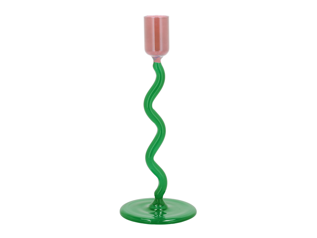 Villa Collection Glaskerzenhalter 8,5 cm in Farbe grün/rosa Villa Collection Glaskerzenhalter 8,5 cm in Farbe grün/rosa von F&H