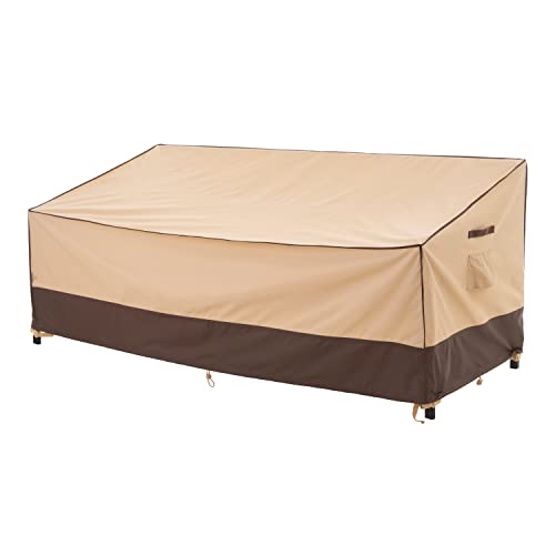 F&J Outdoors Abdeckung für Gartencouch, Umweltfreundlicher Stoff Wasserdicht UV-beständige 3-Sitzer Bank Schutzhülle, Loungesofa Plane Draußen Schneeschutz im Winter, Tiefe Sitz 208x99x61/89cm von F&J Outdoors