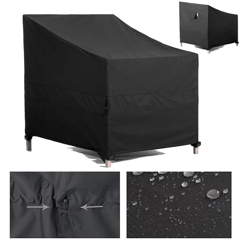 F&J Outdoors Garten Stuhlabdeckungen Lounge Stuhl Schaukelstuhl Adirondack Stuhlabdeckung Wasserdichte Taille Kordelzug Enge Outdoor Möbel Bezüge Rattan Stuhlabdeckungen,schwarz,89x99x66/91cm F&J Outdoors Garten Stuhlabdeckungen Lounge Stuhl Schaukelstuhl Adirondack Stuhlabdeckung Wasserdichte Taille Kordelzug Enge Outdoor Möbel Bezüge Rattan Stuhlabdeckungen,schwarz,89x99x66/91cm von F&J Outdoors
