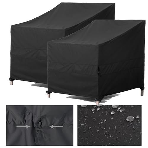F&J Outdoors Garten Stuhlabdeckungen Lounge Stuhl Schaukelstuhl Adirondack Stuhlabdeckung wasserdichte Taille Kordelzug Enge Outdoor Möbel Bezüge Rattan Stuhlabdeckungen 84x86x65/81cm,2 Stück F&J Outdoors Garten Stuhlabdeckungen Lounge Stuhl Schaukelstuhl Adirondack Stuhlabdeckung wasserdichte Taille Kordelzug Enge Outdoor Möbel Bezüge Rattan Stuhlabdeckungen 84x86x65/81cm,2 Stück von F&J Outdoors