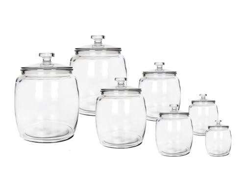 F & R Gurkenglas, Einmachglas mit Deckel & Gummidichtung, Lebensmittelechtes Konservenglas, Glasgurkenbehälter für Küche & Vorratskammer, Rundglas 10 l von F & R