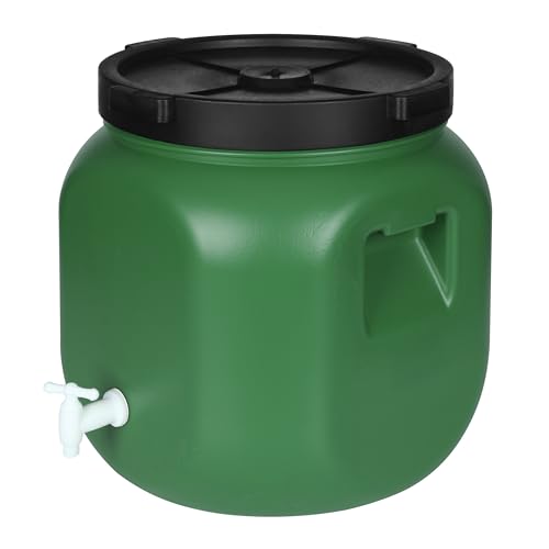 F & R Wasserkanister mit Hahn 40 Liter aus HDPE I I Regentonne mit Deckel I Kanister Hahn I Wasserbehälter mit Hahn I Wassertank I Fass mit Deckel I Regenwassertank Grün F & R Wasserkanister mit Hahn 40 Liter aus HDPE I I Regentonne mit Deckel I Kanister Hahn I Wasserbehälter mit Hahn I Wassertank I Fass mit Deckel I Regenwassertank Grün von F & R