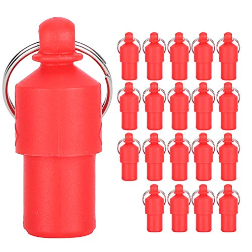 20pcs Anti -verlorene PET -Tags - Hundekatze -ID -Name Adressetikettspeicherrohr für Kragen (Rot) von F&Y