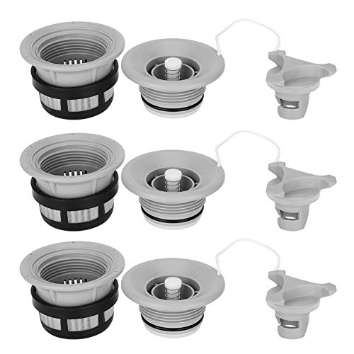 3PCS Sicherheitsluftventile mit Filternetz für aufblasbare Zeltbootkajak -Floß -Zubehör (Grau) von F&Y