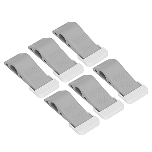 6 Stück Graue Türstopper Ohne Bohren Installation TPR Kompakter Türscharnier Stopper Geräuschminderung für Zuhause von F&Y