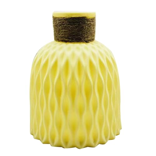 Ananasform Dekorativen Plastikblumentopf Kleiner Desktop -Pflanzen -Pflanzer für Innenhäuser -Büro -Gebrauch (Gelb) von F&Y