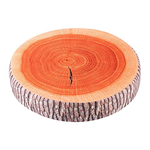 F&Y Rundes Kissen aus weichem Plüschholz, Baumstumpf-Design für Bürostuhl, Boden-Sitz, dekoratives Zuhause und Klassenzimmer, bequemes Sitzkissen für Kinder und Erwachsene F&Y Rundes Kissen aus weichem Plüschholz, Baumstumpf-Design für Bürostuhl, Boden-Sitz, dekoratives Zuhause und Klassenzimmer, bequemes Sitzkissen für Kinder und Erwachsene von F&Y