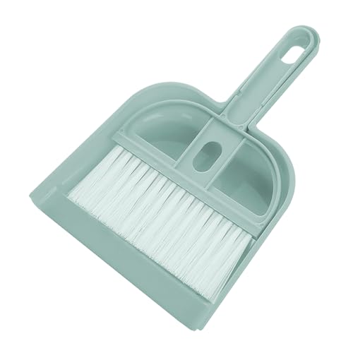 Handstaubschange und Bürstenset - Mini -Besen Dustpan Combo Tragbares kompaktes Reinigungswerkzeug für Tischschreibtischauto -Boden (Nordisch blau) von F&Y