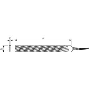 Dick 11141530 Präzisionsfeile flach Hieb 3 Handwerkzeug, 8.3 x 3.7 mm von Dick