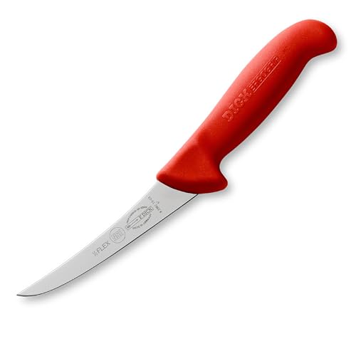 Dick Ausbeinmesser semi-flexibel 13 cm geschweift - Griff rot - für Fleischer, Metzger, Jäger und Schlachter von F. DICK