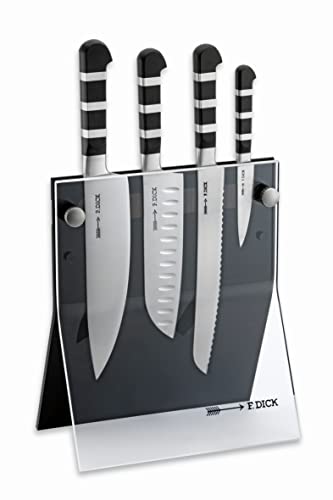 Dick Messerblock 4 Knives 5-teilig 1905 (Kochmesser, Santoku Messer, Brotmesser, Officemesser) 8197200 von F. DICK