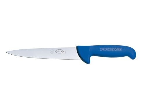 Dick Stechmesser 21 cm breit - Griff blau - Messer für Metzger, Fleischer, Jäger oder Schlacher von Dick