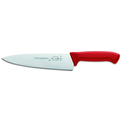 Dick großes Küchenmesser 21 cm - Griff rot - Messer zum zerlegen, zerteilen und schneiden von Fleisch, Fisch oder Gemüse von Dick