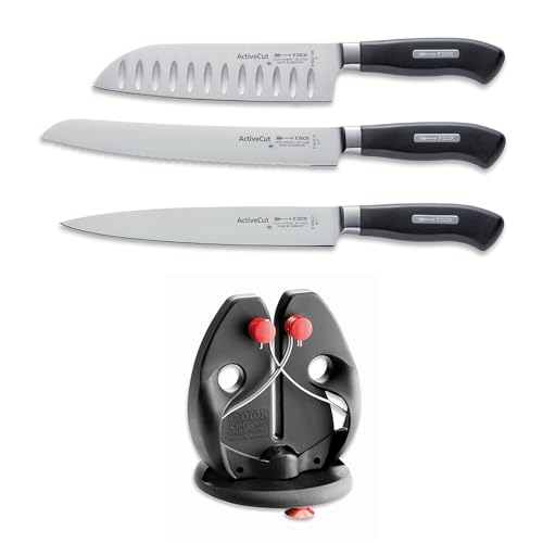 F. DICK ActiveCut Set (4-Teiliges Messerset, bestehend aus Santoku/Brotmesser/Tranchiermesser/Rapid Steel, Küchenmesser) 89090000 von F. DICK