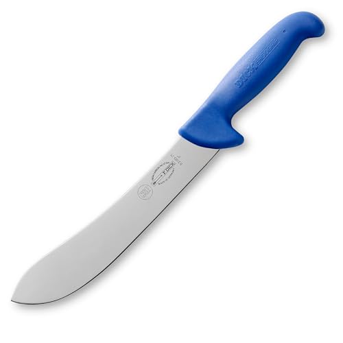 F. DICK Blockmesser, ErgoGrip (Hackmesser mit Klinge 21 cm, X55CrMo14 Stahl, nichtrostend, 56° HRC) 82385211, Blau,silber von F. DICK