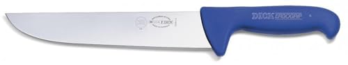 F. DICK Blockmesser, Hackmesser ErgoGrip (Messer mit Klinge 15 cm, X55CrMo14 Stahl, nichtrostend, 56 HRC) 82348151, Chromstahl, Blau von F. DICK