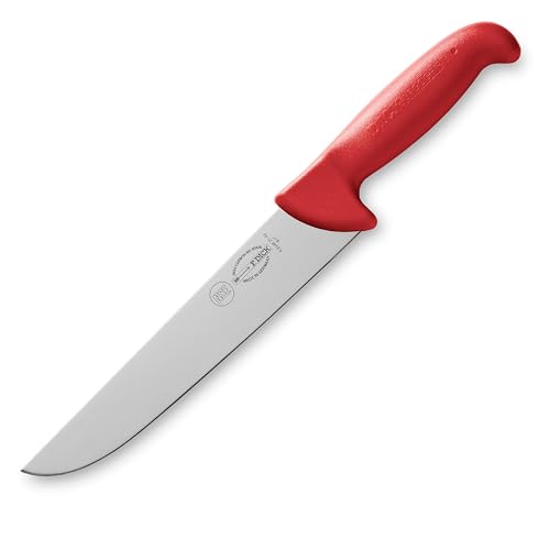 F. DICK Blockmesser / Hackmesser ErgoGrip (Klinge Messer 21 cm, Messerstahl rostfrei, 56 HRC) - 82348211-03 - Rot von F. DICK